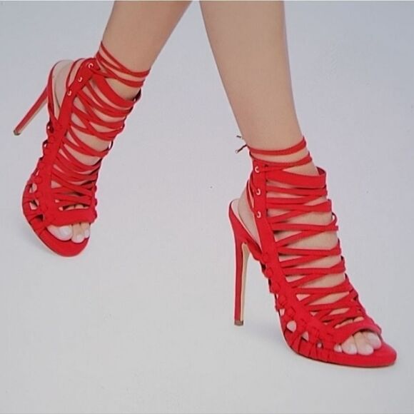 BRAND NEW SHOEDAZZLE ANKLE STRAP OPEN TOE HIGH HEEL STILETTOS SANDAL - Picture 16 of 16